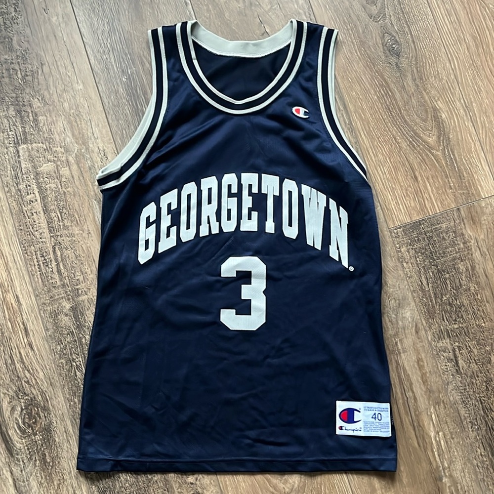 Men's #3 Georgetown Collegiate Athletic Basketball Jersey